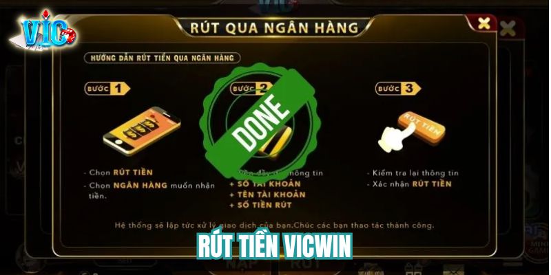 Rút tiền tại Vicwin với 5 bước Rút tiền tại Vicwin với 5 bước